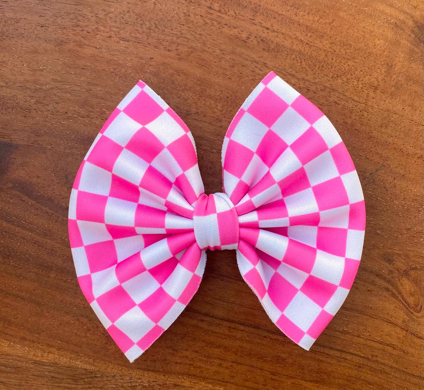 Pink Checker (swim bow)