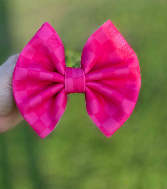 pink checker scuba